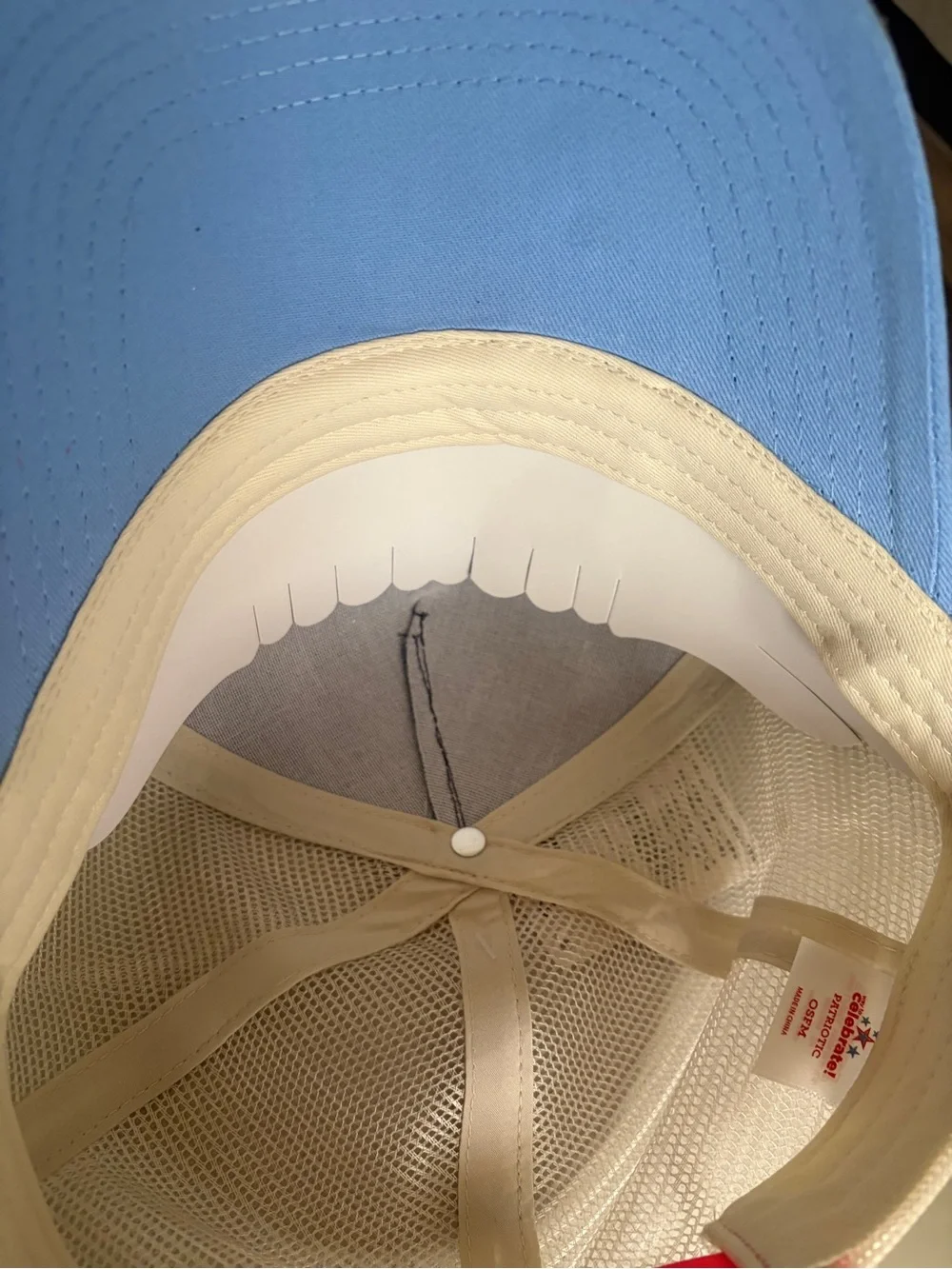 Blue & Light Blue Trucker Hat with 'Red White & Bougie' Patch